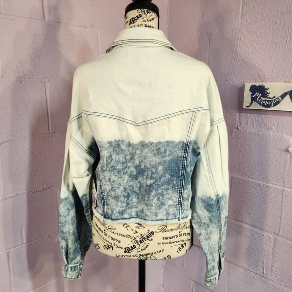 NWT INC Oversized Denim Cropped Jacket - Picture 10 of 12